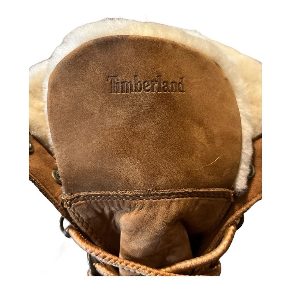 TIMBERLAND Women's Courmayeur Valley Women's Shearling Lined Boots Rust SZ 6.5 - Picture 8 of 11
